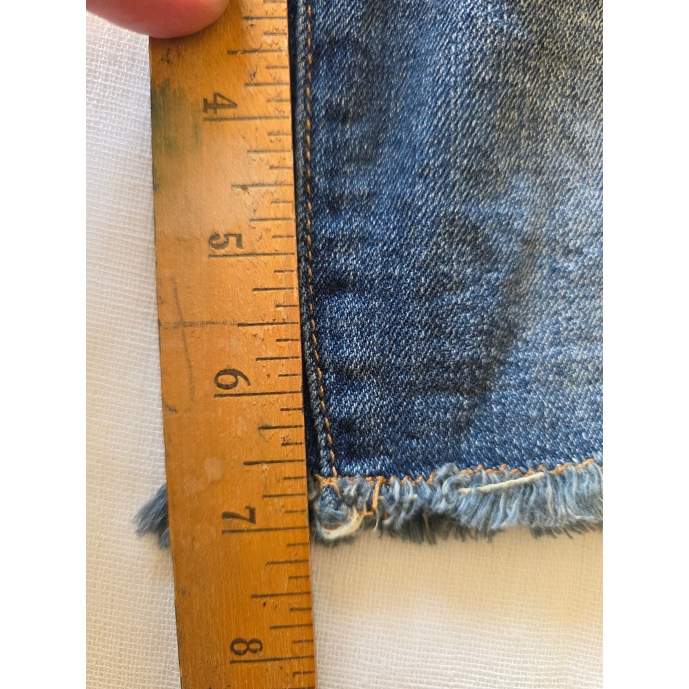 Rock & Republic Bumpershoot Distressed Denim Shorts Dark Blue Sz 2 boho Festival - Picture 5 of 7